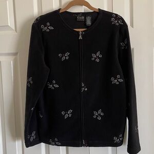 Croft & Barrow Black Zip-Up Fleece